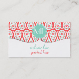 Elegant Damask Coral Paisley Gift Certificate