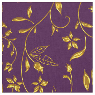 Elegant Damask Fabric Purple