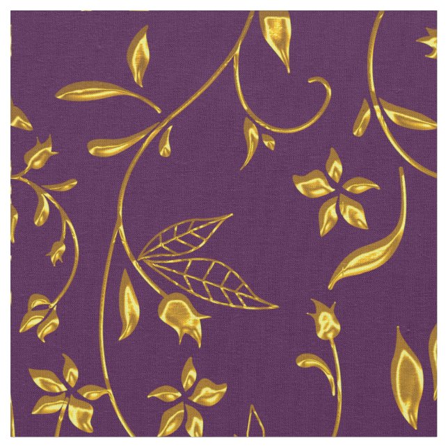 Elegant Damask Fabric Purple (Close Up)