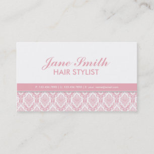 Elegant Damask Floral Modern Professional Stylish Business Card