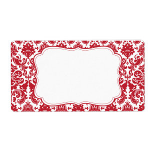 Elegant Damask Label