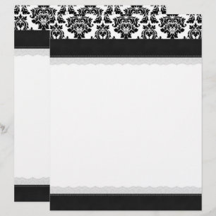 Elegant damask letterhead