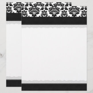 Elegant damask letterhead