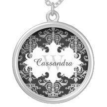 Elegant damask monogram