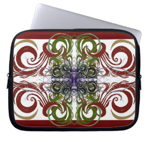 Elegant damask pattern laptop sleeve