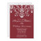 Elegant Damask Red Wedding Anniversary Invitation