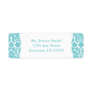 Elegant Damask Return Address Label