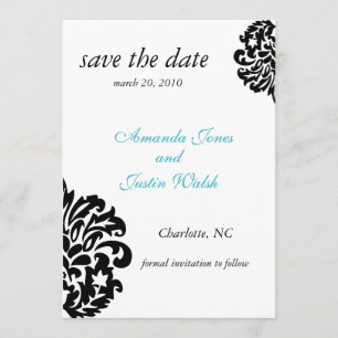 elegant damask save the date