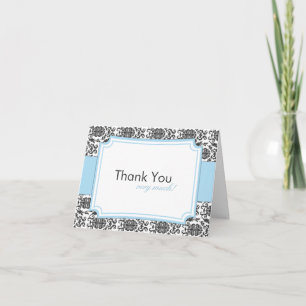 Elegant Damask Thank You Cards