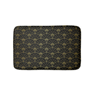 Elegant damask, vintage floral design. bath mat