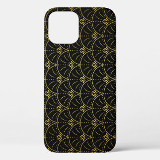 Elegant damask, vintage floral design. iPhone 12 case