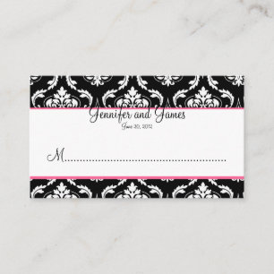 Elegant Damask Wedding Reception Place Card