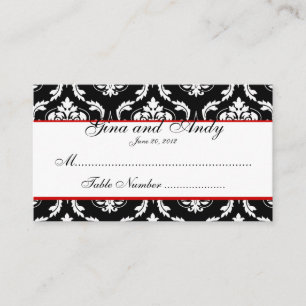 Elegant Damask Wedding Seating Card