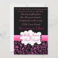 Elegant Damasks Wedding Invitation