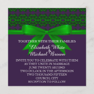 Elegant Damasks Wedding Invitation