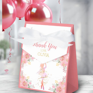Elegant Dancer Pink Ballet Custom Thank You Favour Box