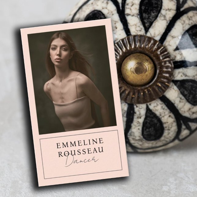 Elegant Dancer Professional Photo Business Card (Creator Uploaded)