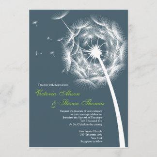 Elegant Dandelion wedding invitation