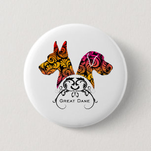 Elegant Danes 6 Cm Round Badge
