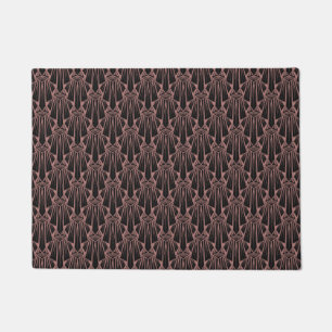 Elegant dark art deco abstract geometric elements doormat