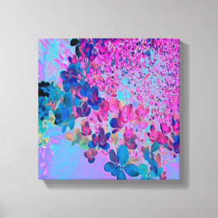 Elegant Dark Blue and Magenta Limelight Hydrangea Canvas Print
