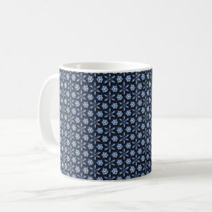 Elegant Dark Blue Ornate Pattern Coffee Mug