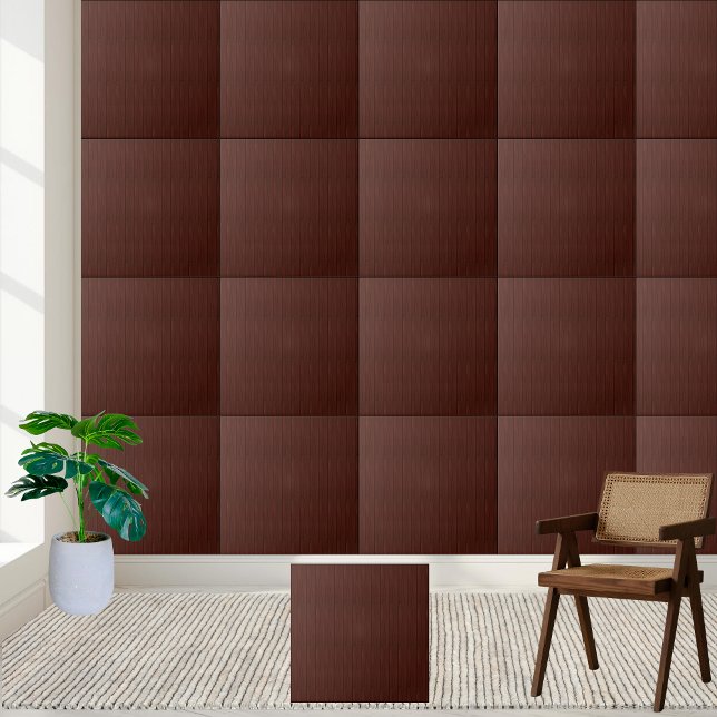 Elegant Dark Brown Leather Textured  Tile (Elegant Dark Brown Leather Textured Ceramic Tile)