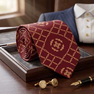 Elegant Dark Burgundy Wedding Tie, Modern Tie