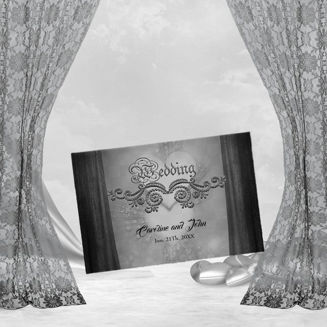 Elegant dark design guest book (dark design)