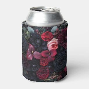 Elegant Dark Floral Arrangement Featuring Roses  Can Cooler