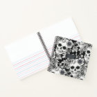 Elegant Dark Floral Skulls on Black Personalised