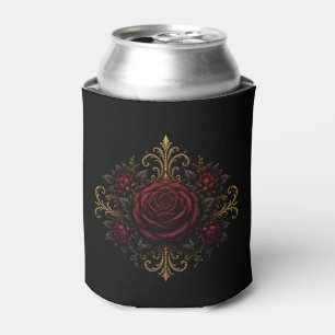 Elegant Dark Gothic Wedding Can Cooler