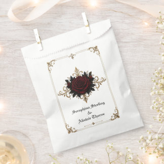 Elegant Dark Gothic Wedding Favour Bag
