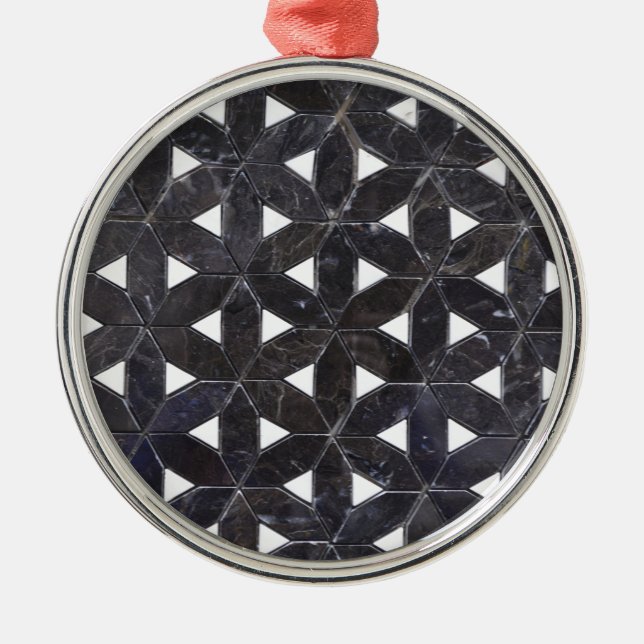 Elegant dark gray flower of life pattern metal tree decoration (Front)