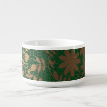 Elegant Dark Green & Bronze Hexagonal Floral