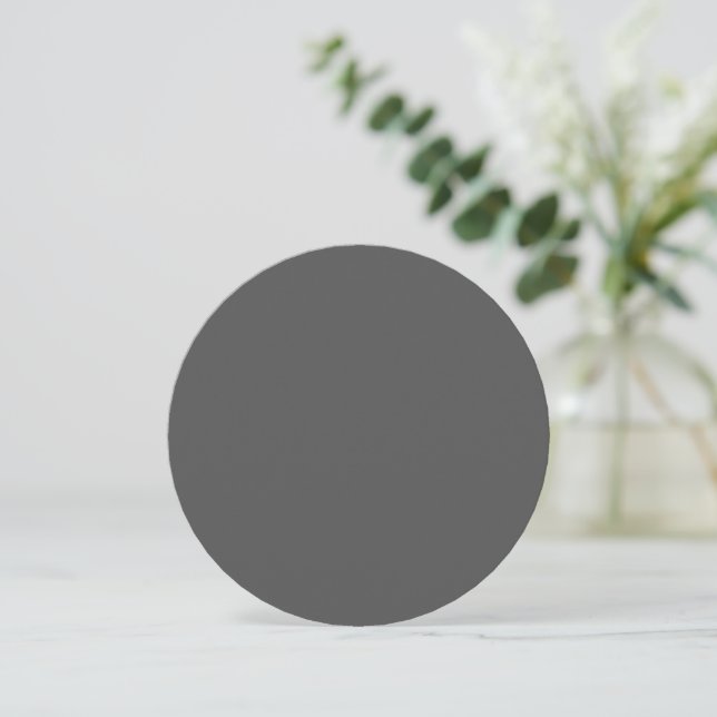 "Elegant Dark Grey Bridal Shower Invitation" Invitation (Standing Front)