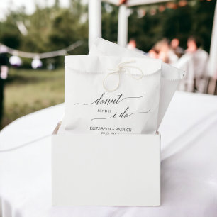 Elegant Dark Grey Doughnut Wedding Favour Bags