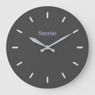 Elegant Dark Grey Large Clock