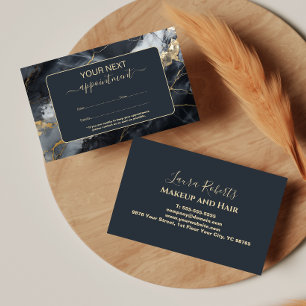 Elegant Dark Marble Branding Appointment Card