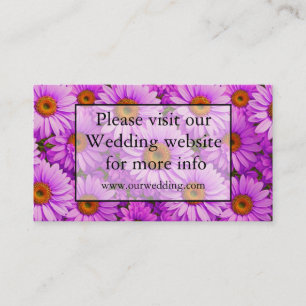 Elegant dark pink magenta floral daisies enclosure card