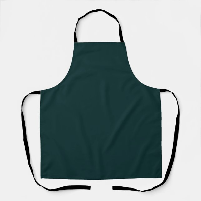 elegant dark plain green  apron (Front)