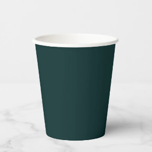elegant dark plain green  paper cups