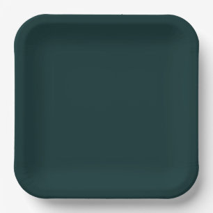 elegant dark plain green  paper plate