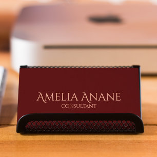 Elegant Dark Red Business Card