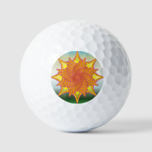 Elegant Dark Red Geometric Pattern Stainless Steel Golf Balls