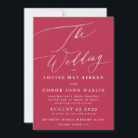 Elegant Dark Red Magenta The Wedding Invitation<br><div class="desc">This card is part of a large collection - click below or ask me for me info</div>