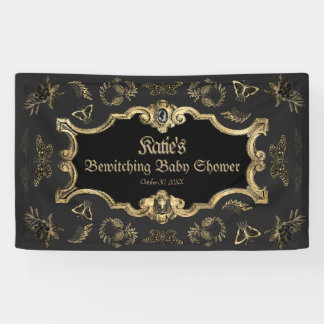 Elegant Dark Victorian Gothic Baby Shower Banner