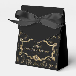 Elegant Dark Victorian Gothic Baby Shower Favour Box