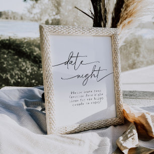 Elegant Date Night Ideas Modern Bridal Shower Sign