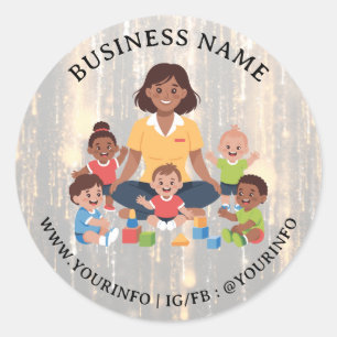 Elegant Daycare Logo Sticker We appreciate you